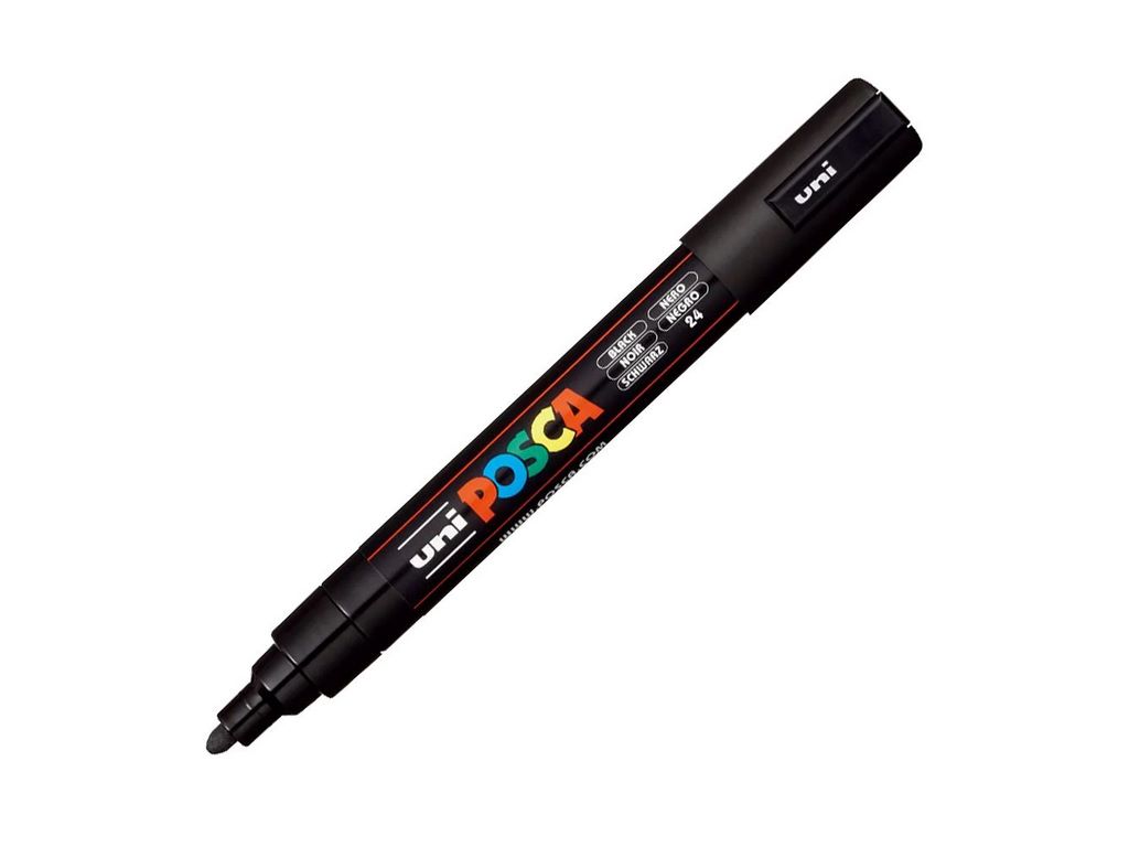 Маркер uni POSCA, 1,8-2,5 мм, черный, UNI PC-5M BLACK(N)