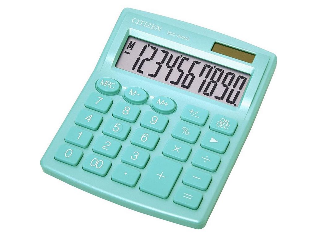 Калькулятор SDC-812NRGNE - green 12разр., Citizen SDC-812NRGNE - green