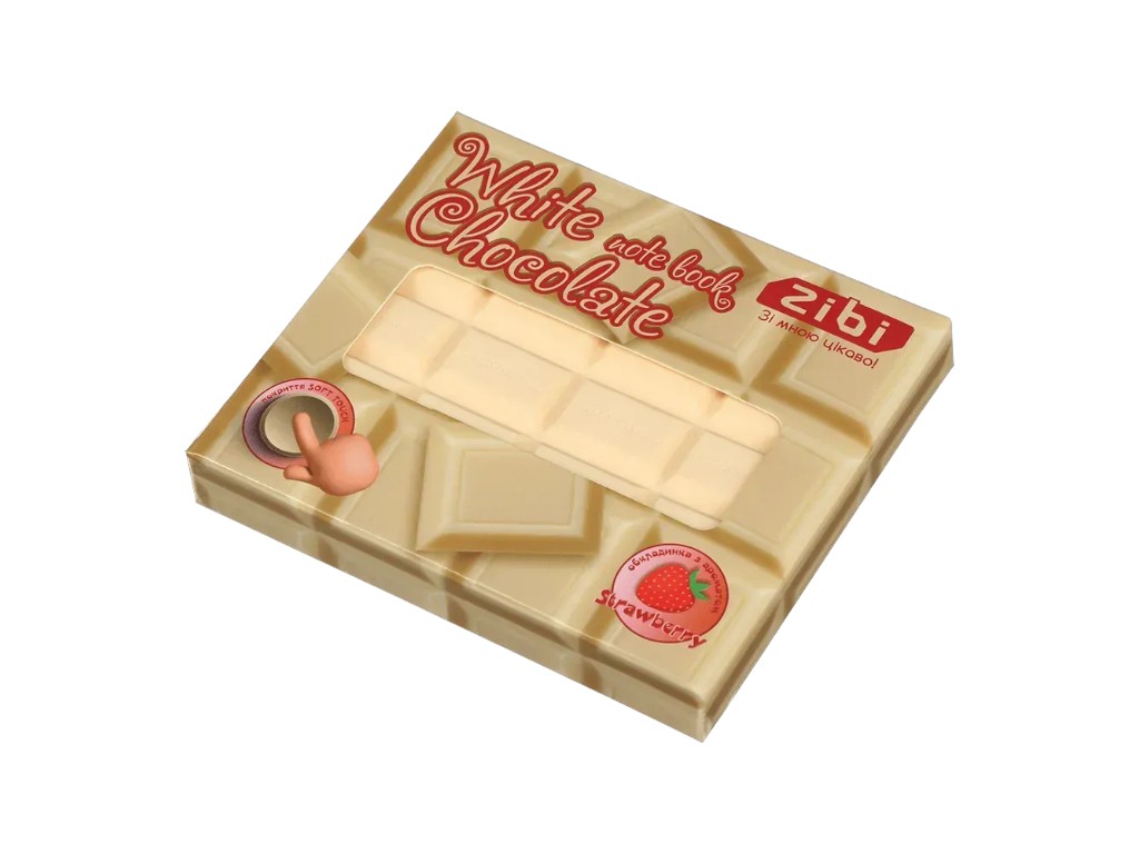 Блокнот нелінований White Chocolate, 90x90 мм, 80 аркушів, ароматизована Soft Touch обкладинка, ZiBi