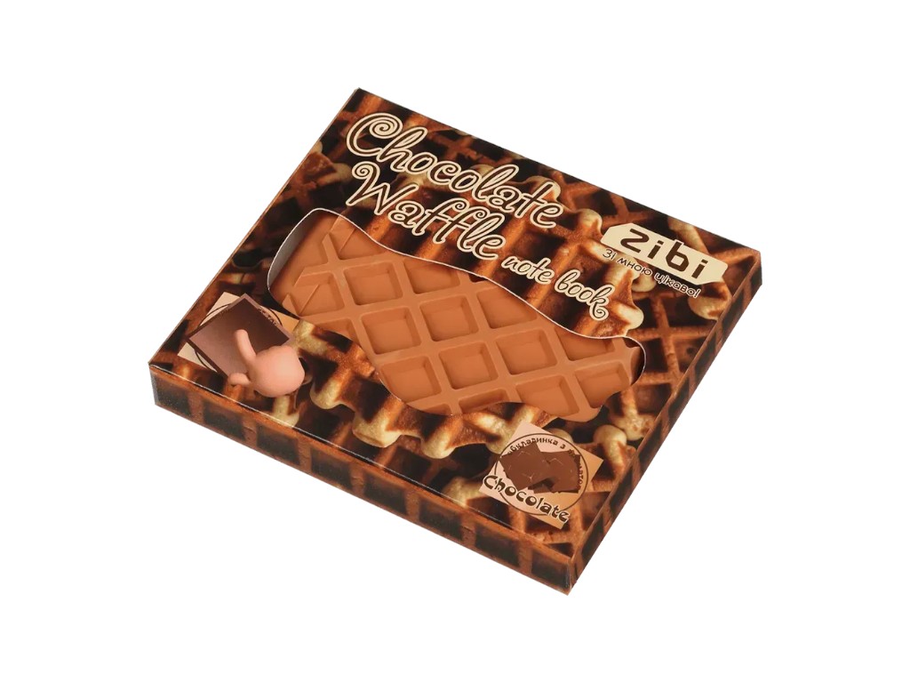Блокнот нелінований Chocolate Waffle, 90x90 мм, 80 аркушів, ароматизована Soft Touch обкладинка