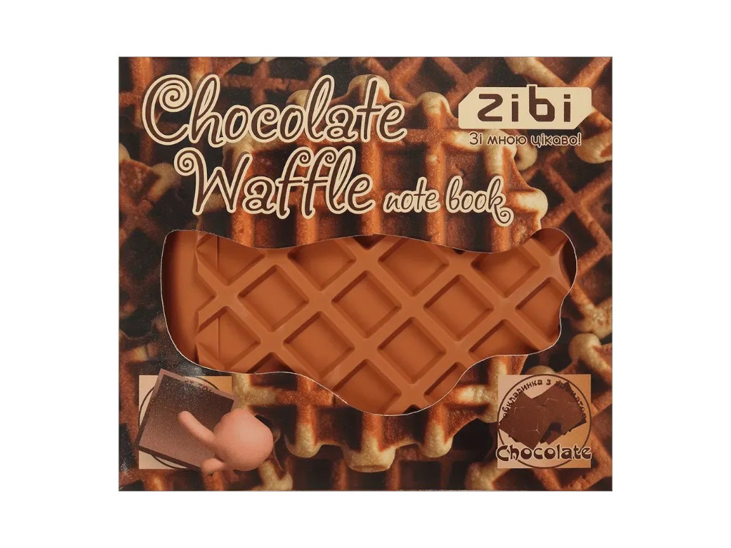 Блокнот нелінований Chocolate Waffle, 90x90 мм, 80 аркушів, ароматизована Soft Touch обкладинка
