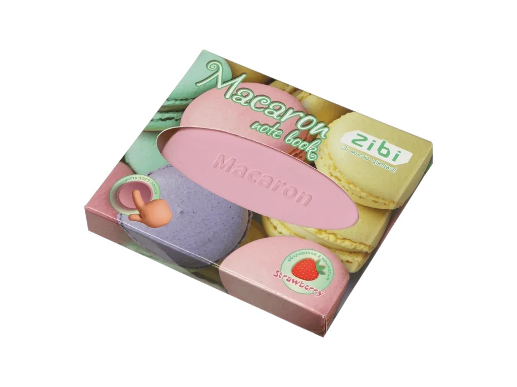 Блокнот нелінований Macaron, 90x90 мм, 80 аркушів, ароматизована Soft Touch обкладинка, ZiBi