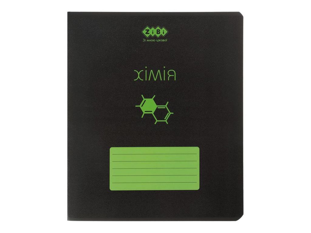 Зошит учнівський загальний BLACK, 48арк., клітинка, хімія, структ.лак, KIDS LINE, ZiBi ZB.1700-04