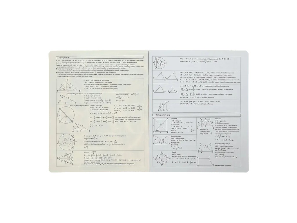 Зошит предметний в клітинку Геометрія, 36 аркушів B5 (ціна за 1шт)
