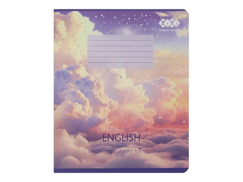 Зошит предметний з англійської мови в клітинку ZiBi Clouds B5, 36 аркушів, ZiBi