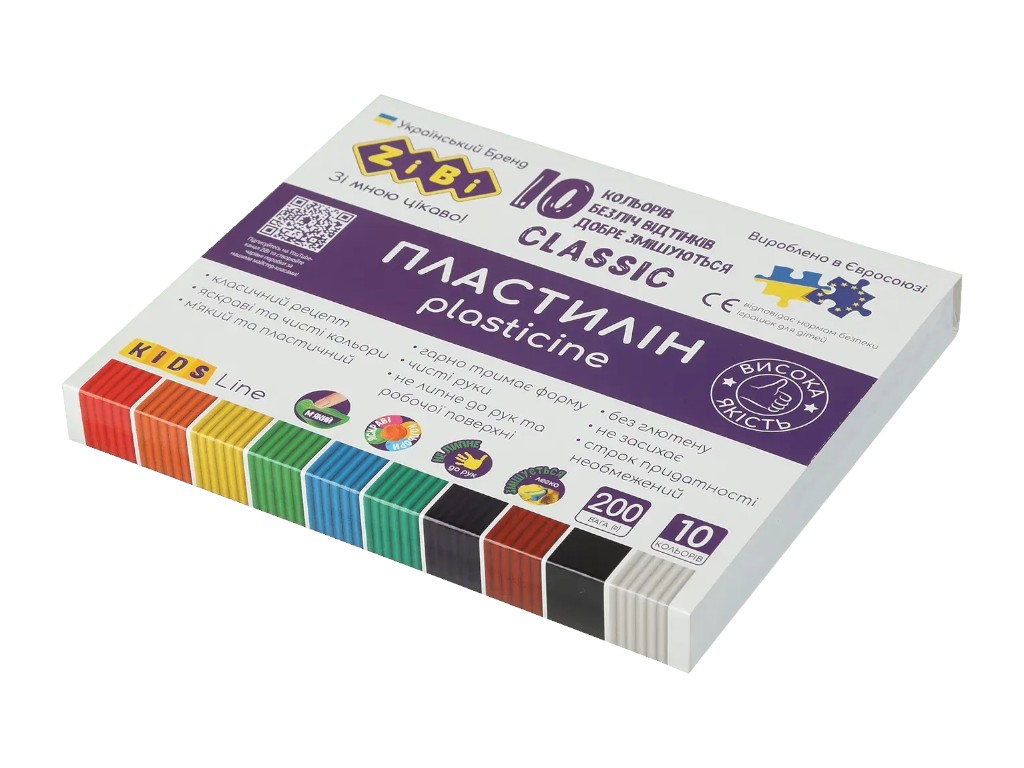 Пластилин классический для лепки, KIDS Line, ZiBi ZB.6232