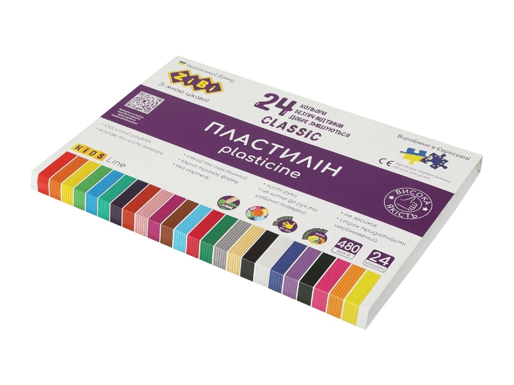 Пластилин классический для лепки, KIDS Line, ZiBi ZB.6236