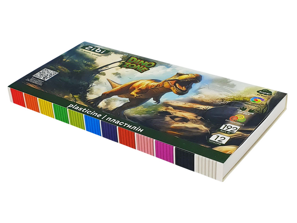 Пластилин классический для лепки, серия Dino, ZiBi ZB.6279