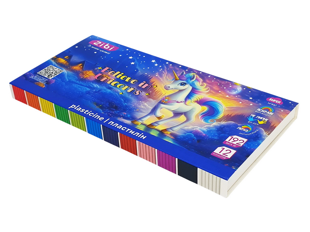 Пластилин классический для лепки, серия Unicorn, KIDS Line, ZiBi ZB.6282