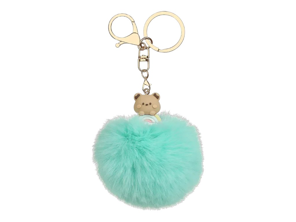 Брелок-помпон з хутра PomPom Angel Pet, близько 8 см, з фігуркою, 4 види (ціна за 1шт) ZiBi