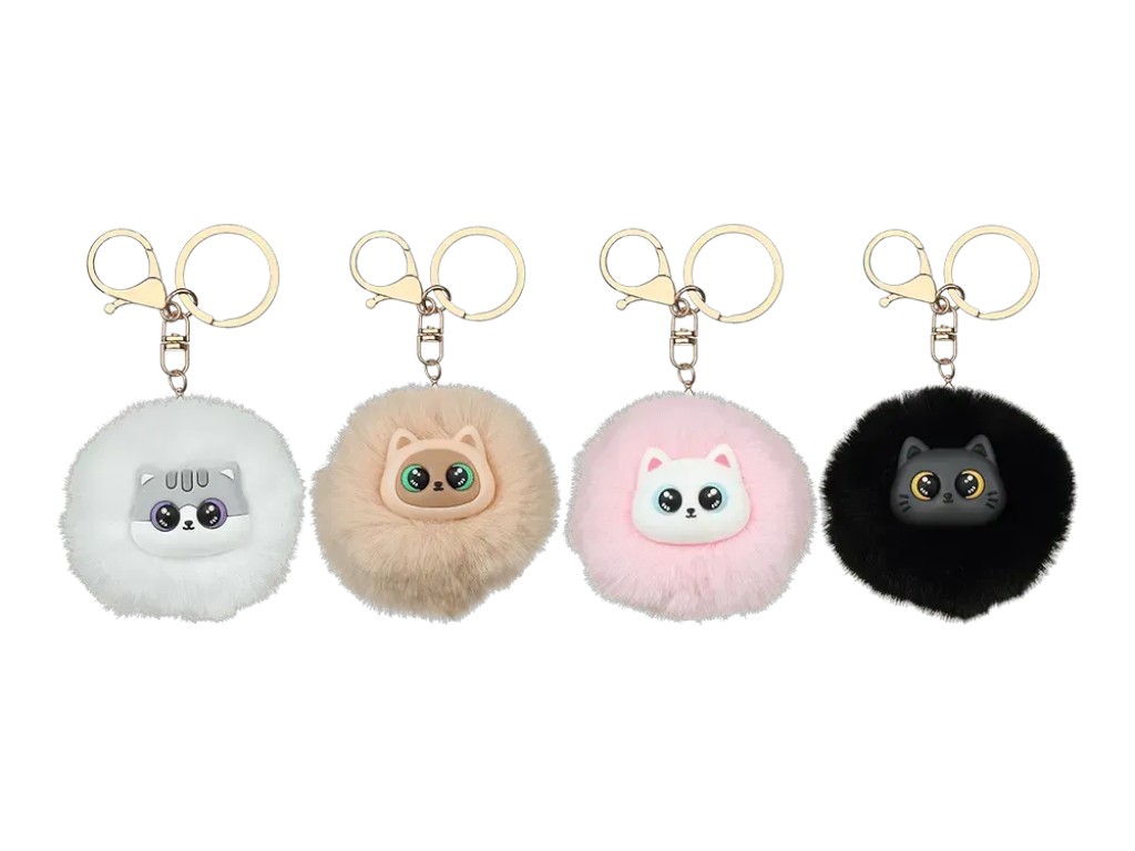 Брелок-помпон из меха PomPom Cutie, около 8 см, ассорти дизайнов, ZiBi (цена за 1шт) 