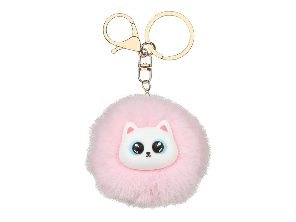 Брелок-помпон из меха PomPom Cutie, около 8 см, ассорти дизайнов, ZiBi (цена за 1шт) 
