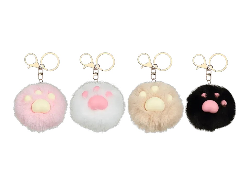 Брелок-помпон из меха PomPom Cutie, около 8 см, ассорти дизайнов, ZiBi (цена за 1шт) 