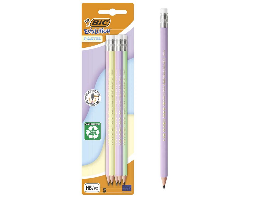 Карандаш ЭКОЛЮШЕН ПАСТ ГУМ БЛ5, BIC bc518986
