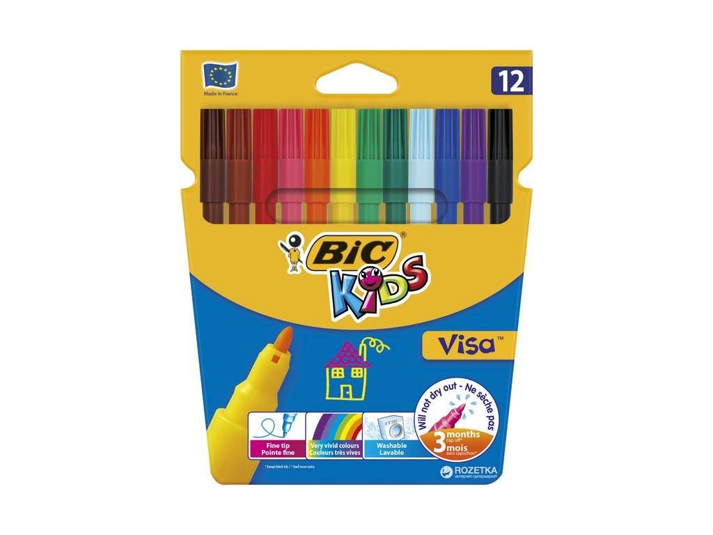 Фломастеры Kids Visa, 12 цветов, BIC bc525443