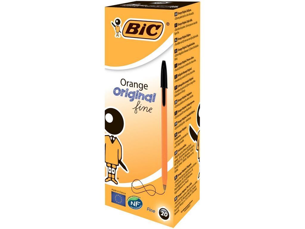 Ручка Orange, чорна, зі штрих-кодом на штуку, BIC bc8099231