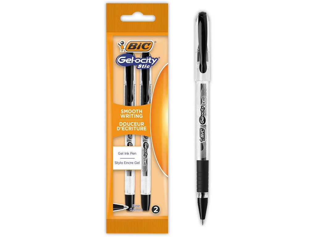 Комплект гелевых ручек Джелосити Стик, черная, 2 шт, BIC bc989708
