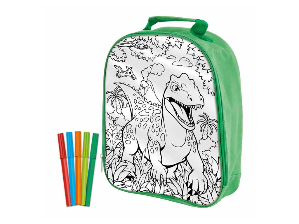 Рюкзак-раскраска с фломастерами Dinosaur Expedition, Moxy 990192