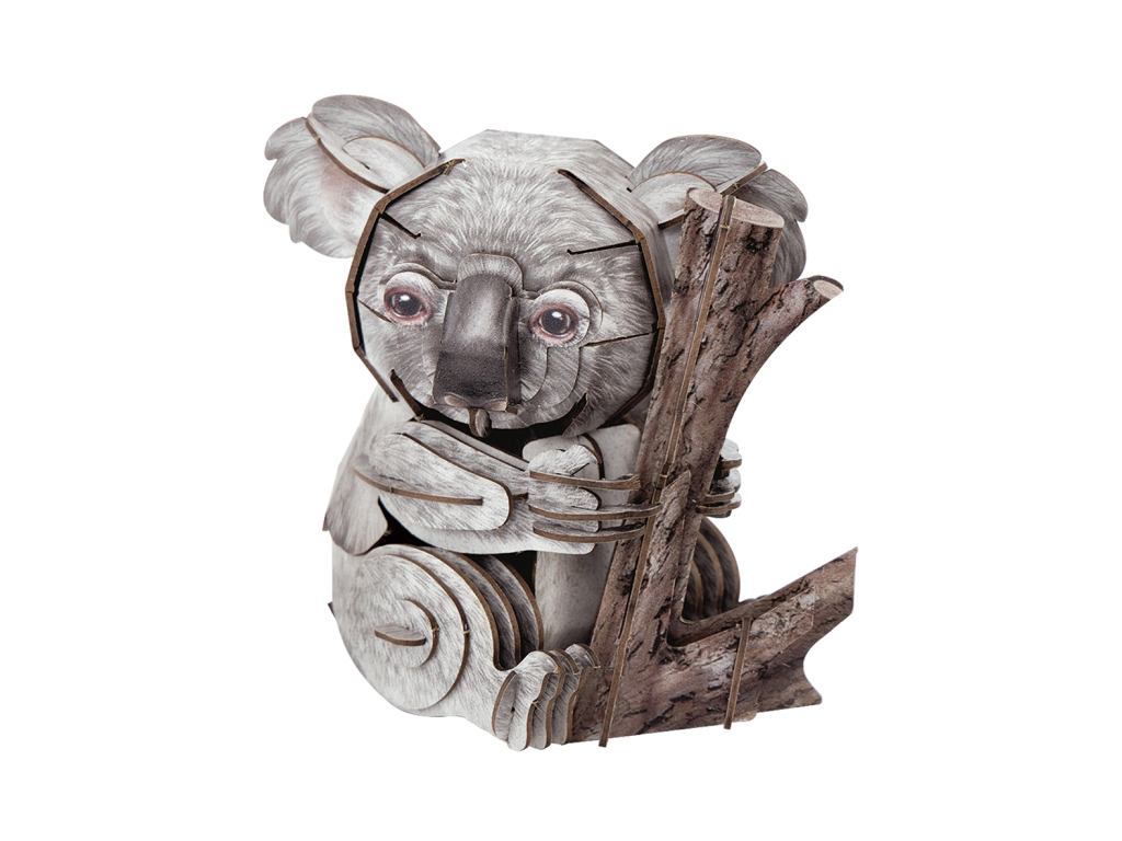 3D пазл конструктор Koala National Geographic, 16 см, объемная модель, Cubic Fun