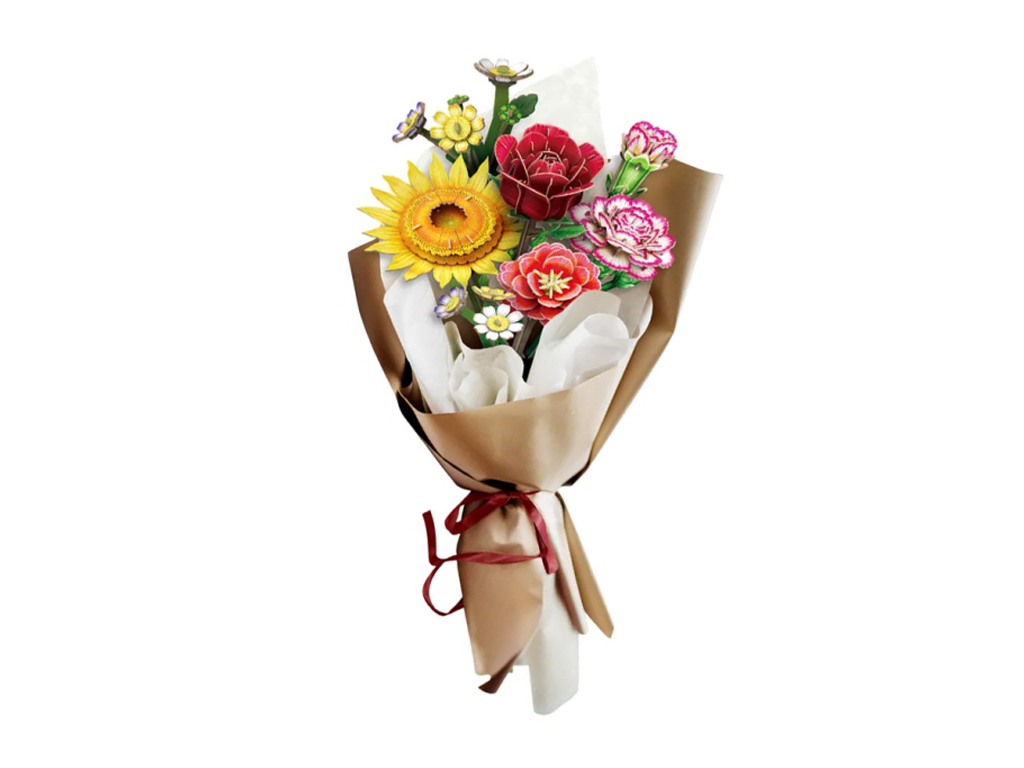 3D пазл конструктор Flower Bouquet Весенний, 30 см, объемная композиция, Cubic Fun