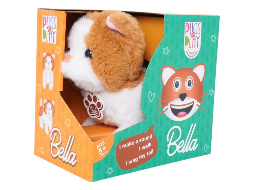 Интерактивная Игрушка Бело-коричневый котенок BELLA. Pugs at Play ST-PAP07