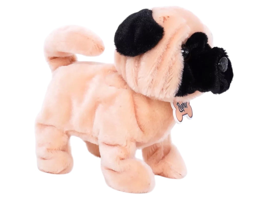 Игрушка интерактивная собака Мопс Peanut, 17 см, звуковые эффекты, ходьба