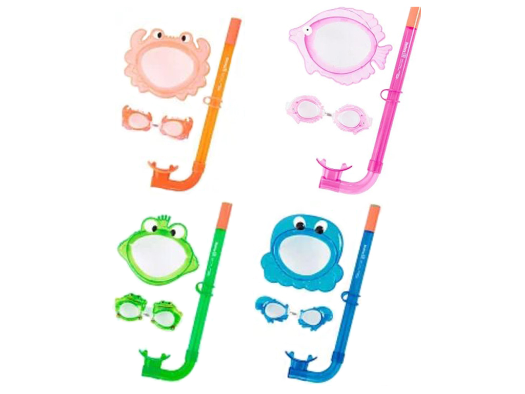 Набір для плавання дитячий маска + трубка + окуляри Bestway 24019