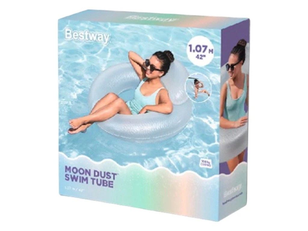 Плотик надувной Лунный мерцание 43923, 107×107 см, с подголовником, Bestway