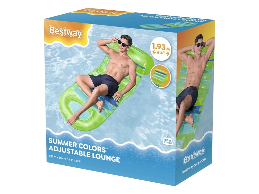 Матрас надувной шезлонг 193x80 см, с регулируемой спинкой, 43962, Bestway