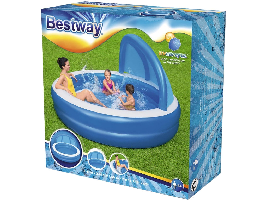 Бассейн семейный с козырьком от солнца. Bestway 54337