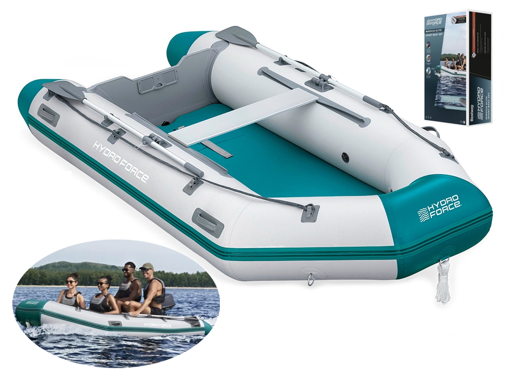 Лодка надувная Bestway 65049, алюминиевые весла, ручной насос