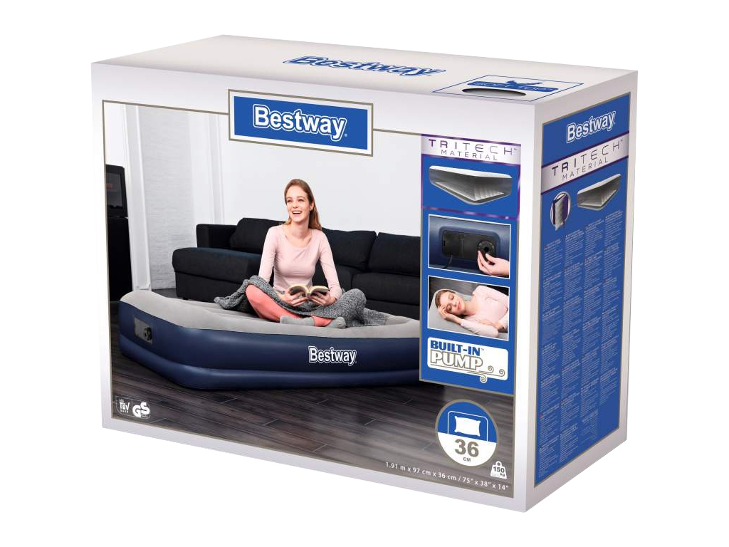 Велюр матрас со встроенным электронасосом. Bestway 67723