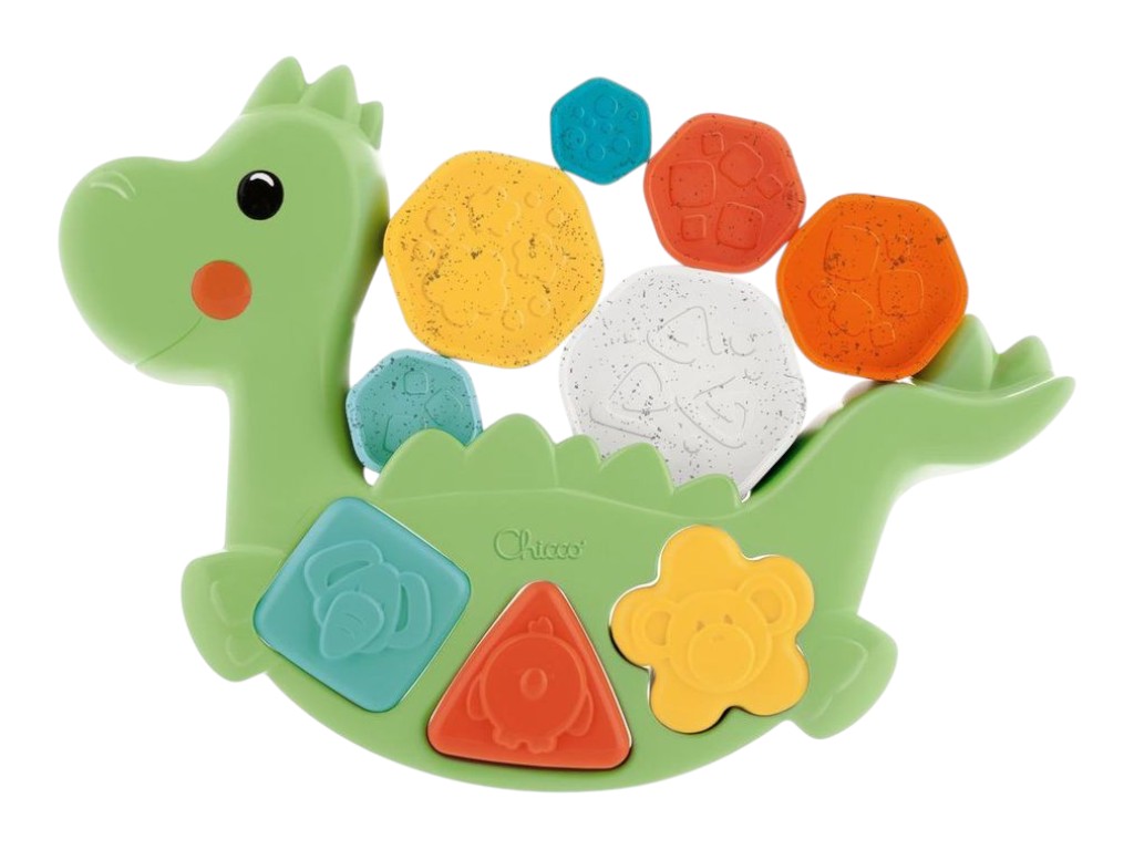 Игрушка сортер 2 в 1 Eco+ "Балансирующий динозавр", Chicco