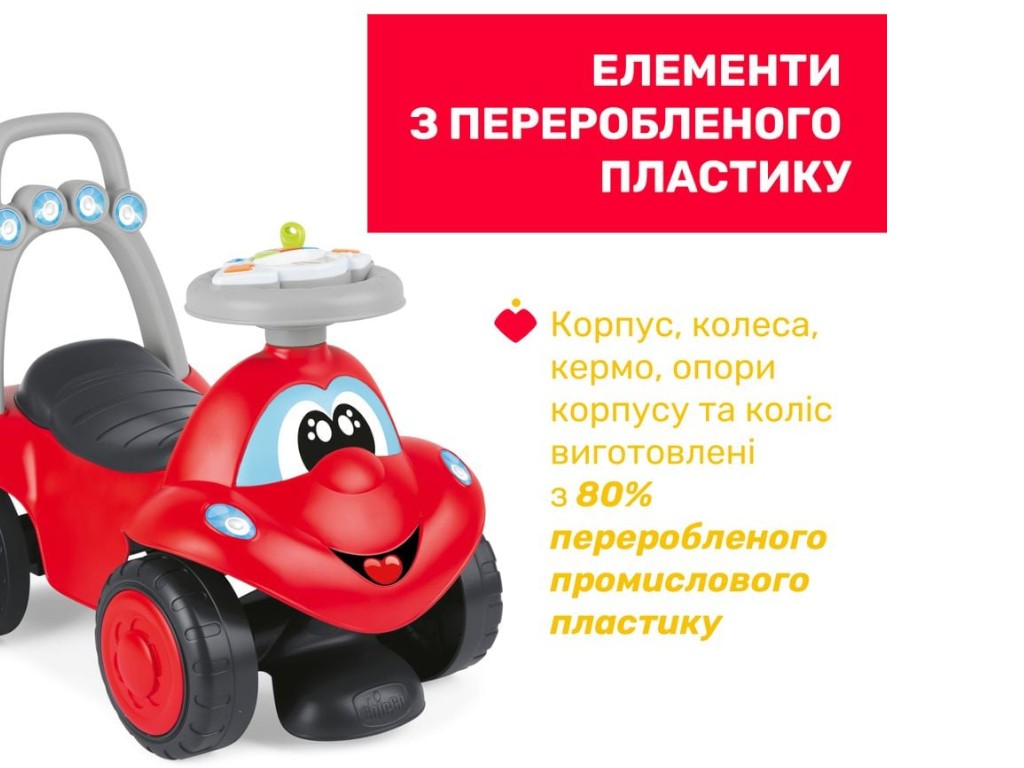 Игрушка 2 в 1 ходунки-каталка Eco+ "Билли", Chicco
