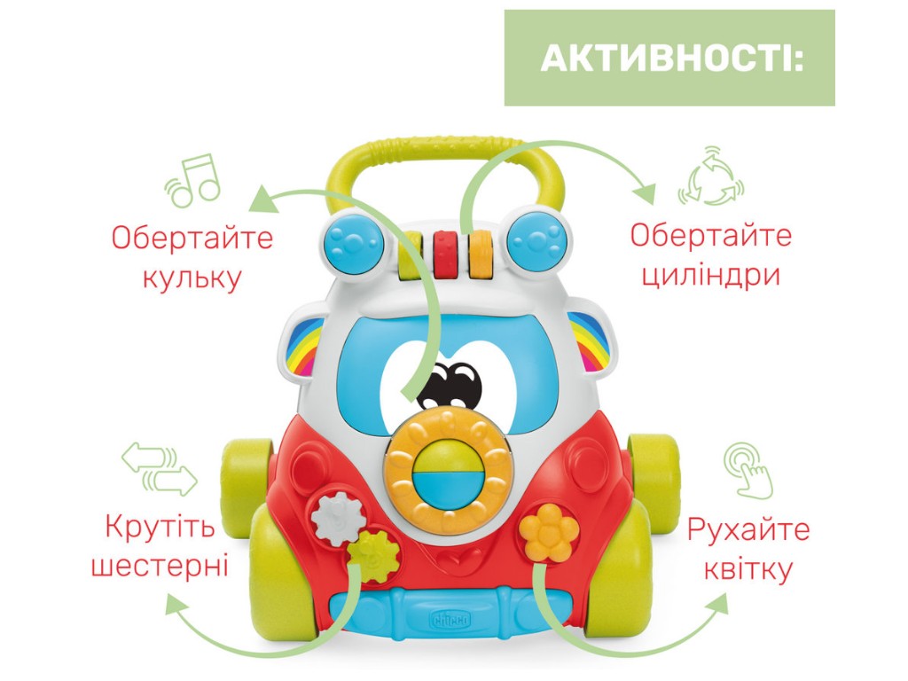 Каталка-ходунки Happy Hippy Walker 2в1 Eco, Chicco