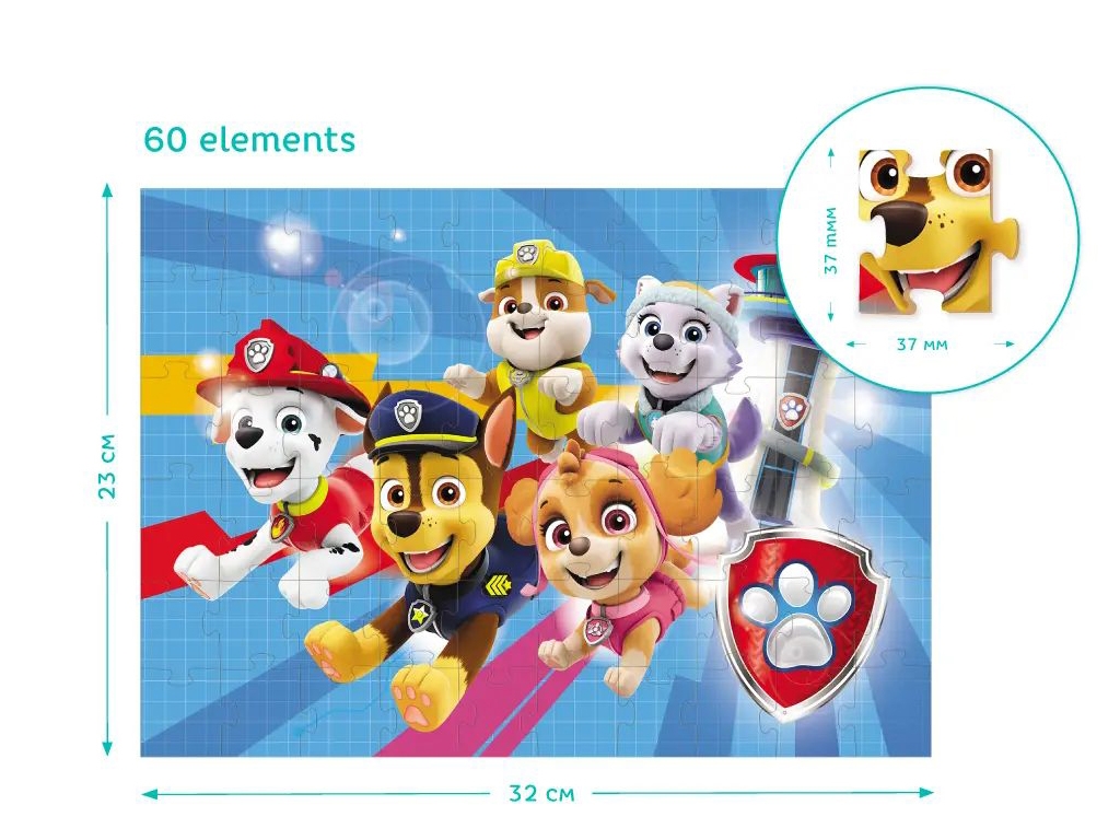 Пазл Paw Patrol, 60 елементів, DoDo 200147