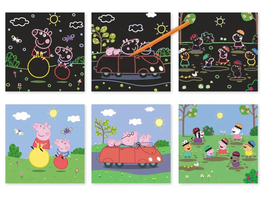 Набор гравюр скретч Peppa Pig Веселые развлечения, Dodo 200185