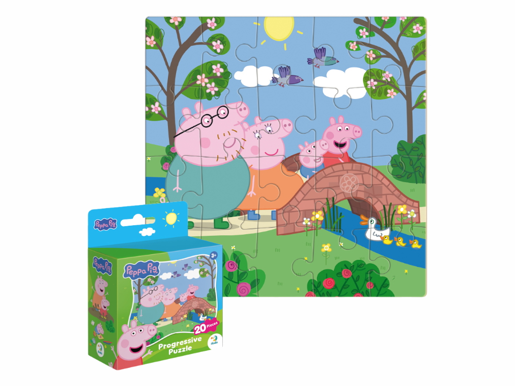 Пазл на 20 елементів Peppa Pig, Прогулянка в парку, DoDo