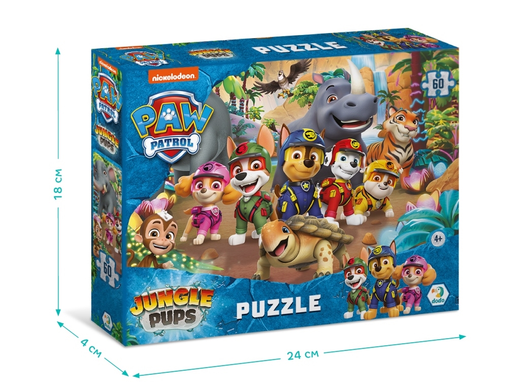 Пазл Paw Patrol, Jungle Pups, 60 елементів, DoDo