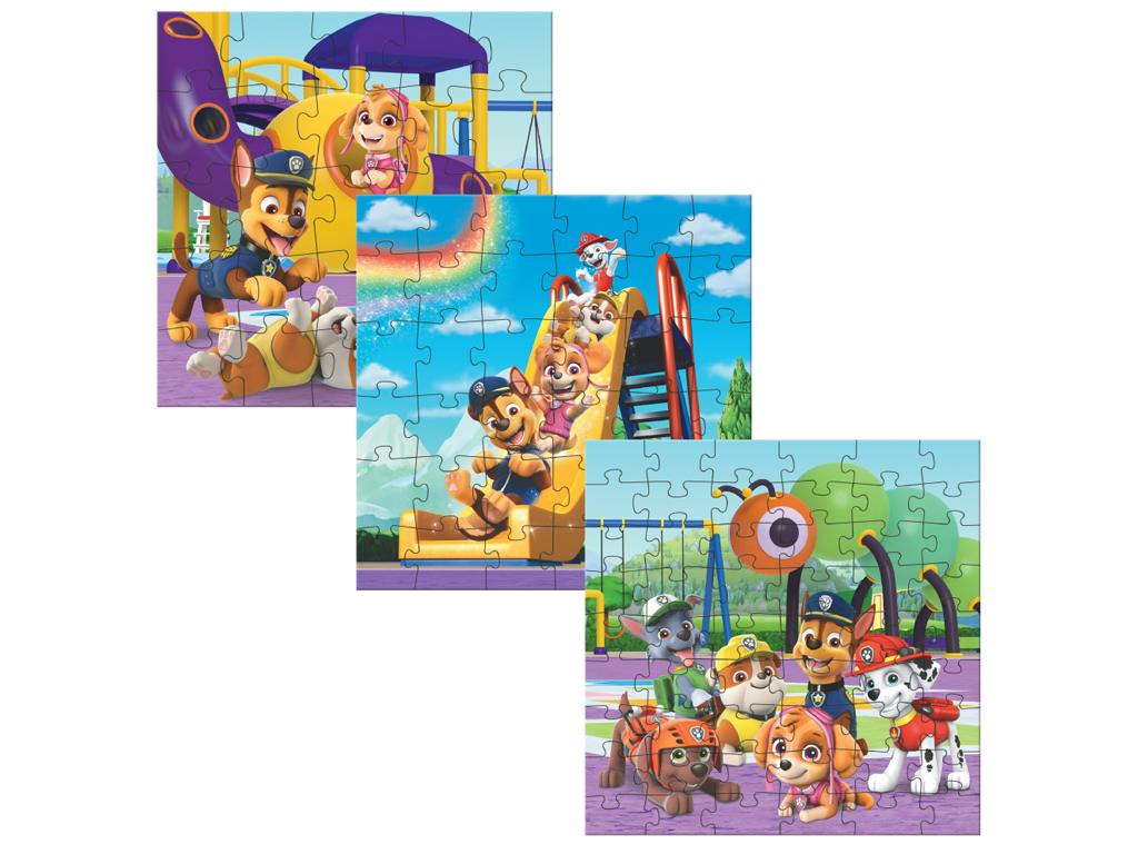 Пазл Paw Patrol 3в1, Ігровий майданчик, 25, 36, 54 елемента, DoDo 200578