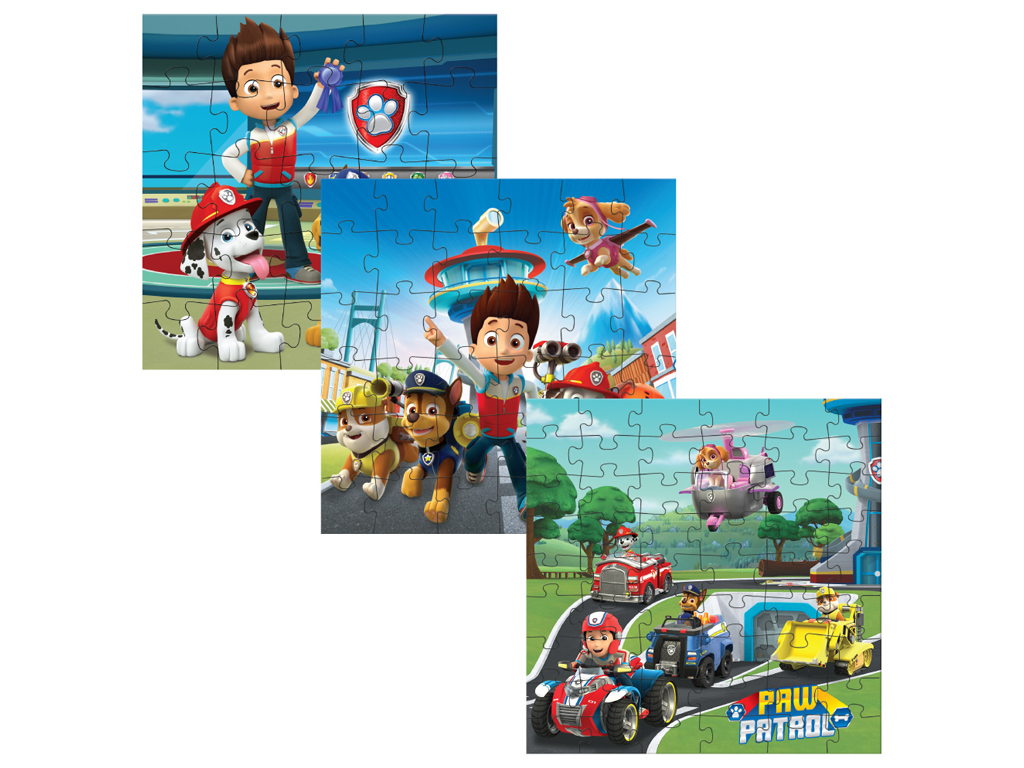Пазл Paw Patrol Готові до роботи 3в1, 25-36 елементів, DoDo 200579