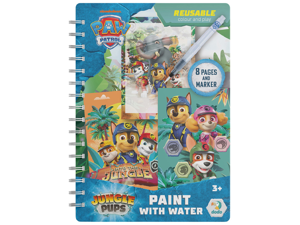 Водна розмальовка багаторазова "Paw Patrol, Джунглі", DoDo