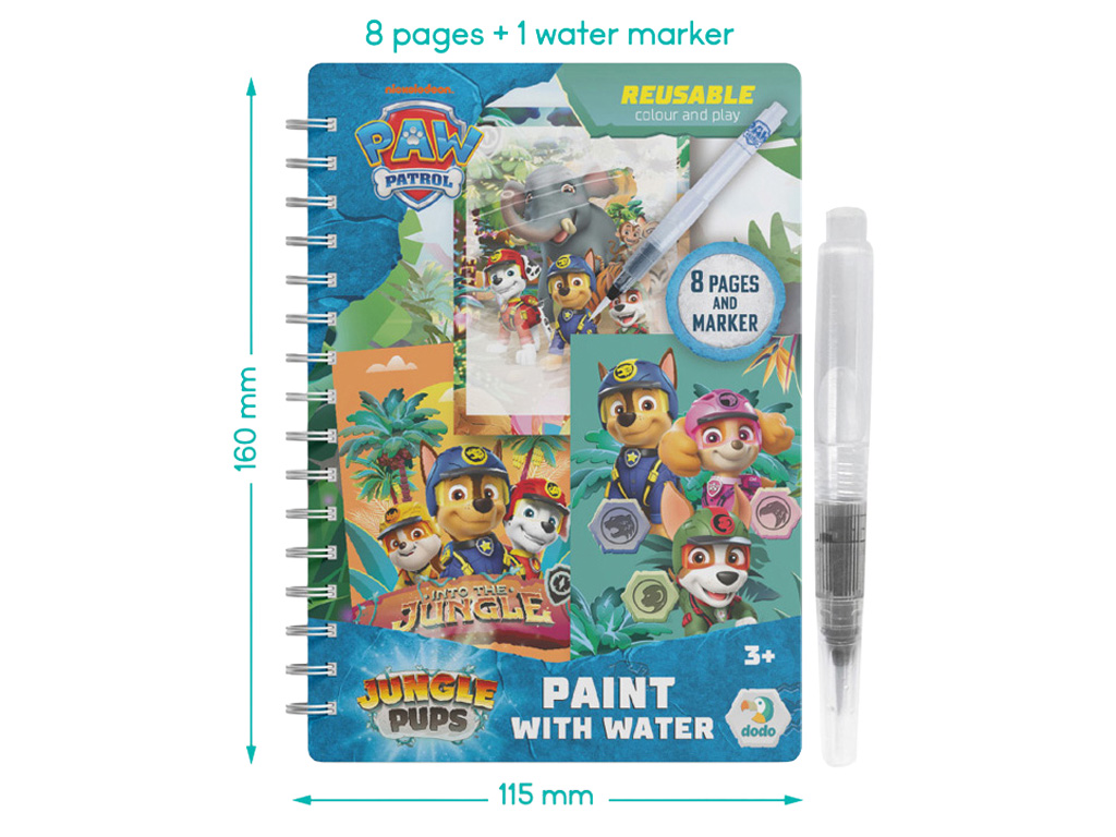 Водна розмальовка багаторазова "Paw Patrol, Джунглі", DoDo