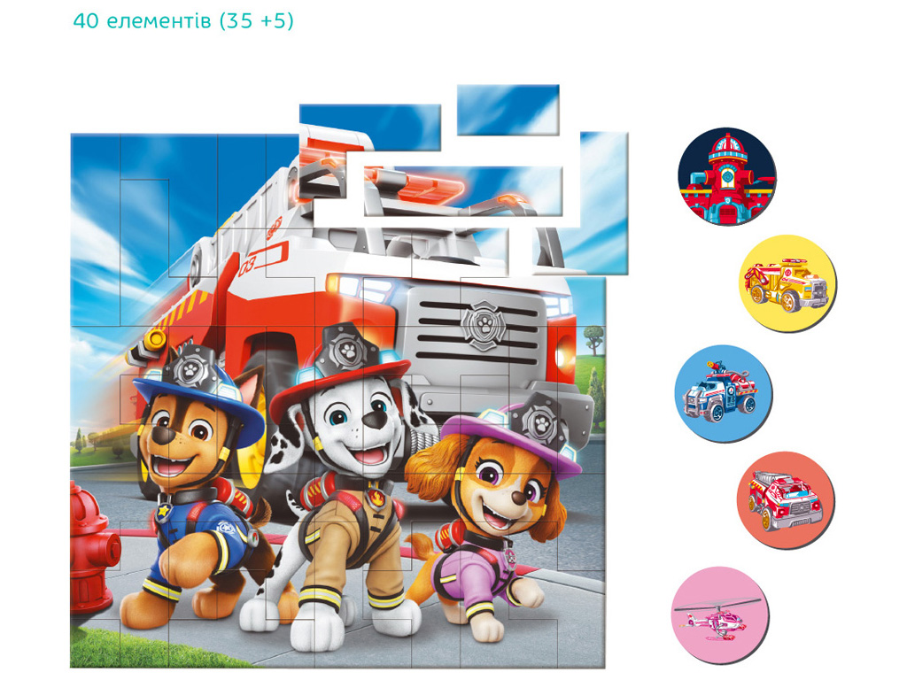Магнітний пазл "Paw Patrol, Діно", 40 елементів, DoDo
