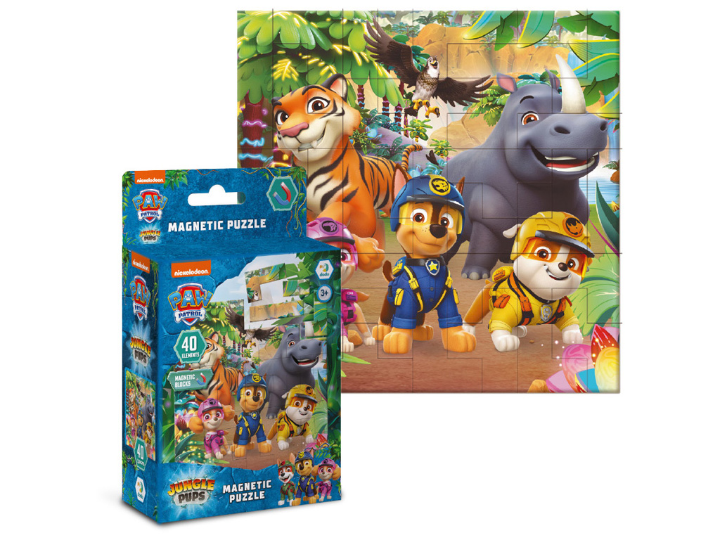 Магнітний пазл "Paw Patrol, Джунглі", 40 елементів, DoDo