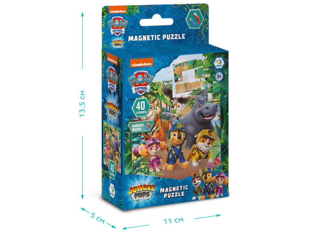 Магнітний пазл "Paw Patrol, Джунглі", 40 елементів, DoDo
