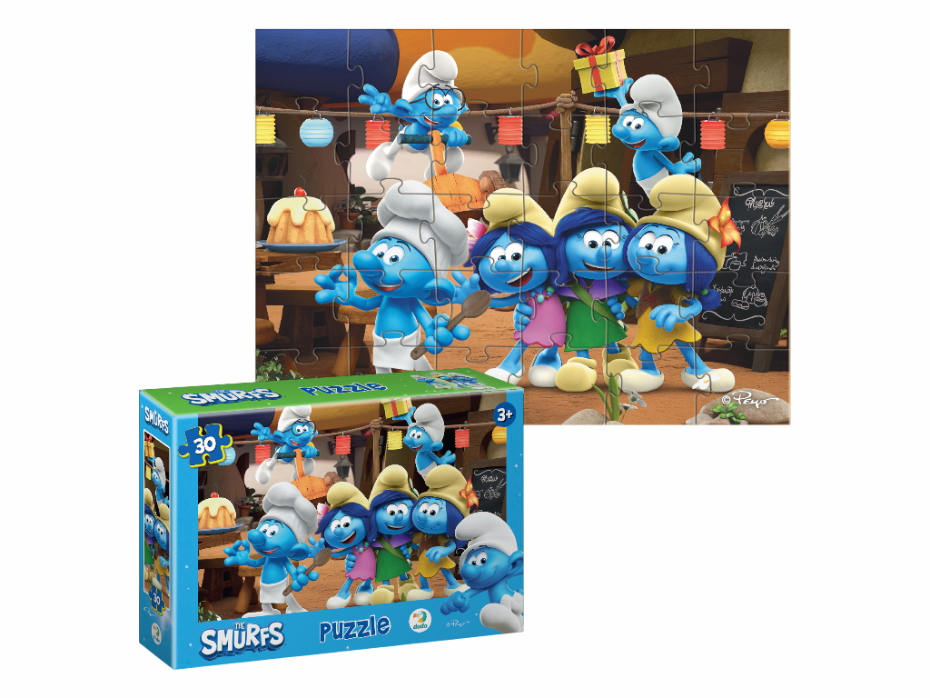 Пазл на 30 елементів The Smurfs, Вечірка Смурфів, DoDo 200661