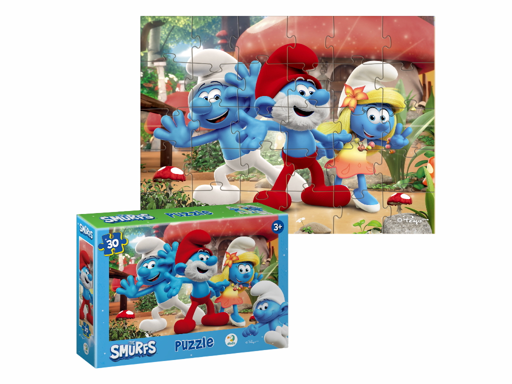 Пазл на 30 елементів The Smurfs, Привіт усім!, DoDo 200662