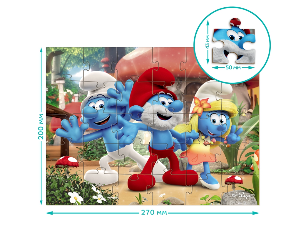 Пазл на 30 елементів The Smurfs, Привіт усім!, DoDo 200662