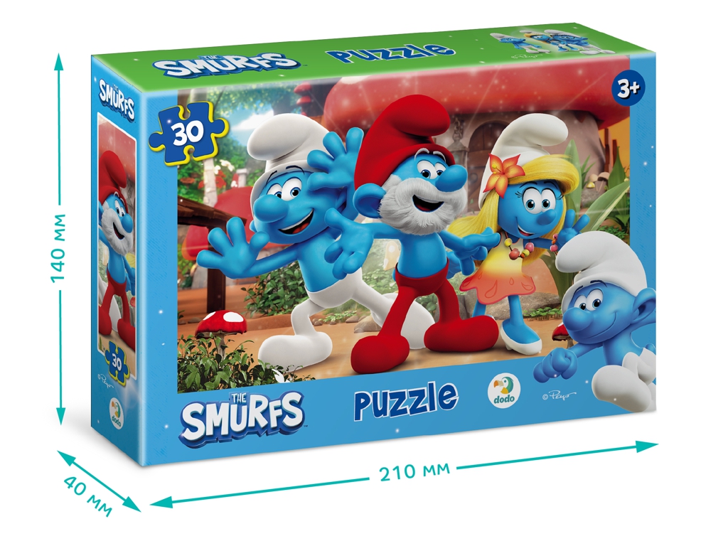 Пазл на 30 елементів The Smurfs, Привіт усім!, DoDo 200662